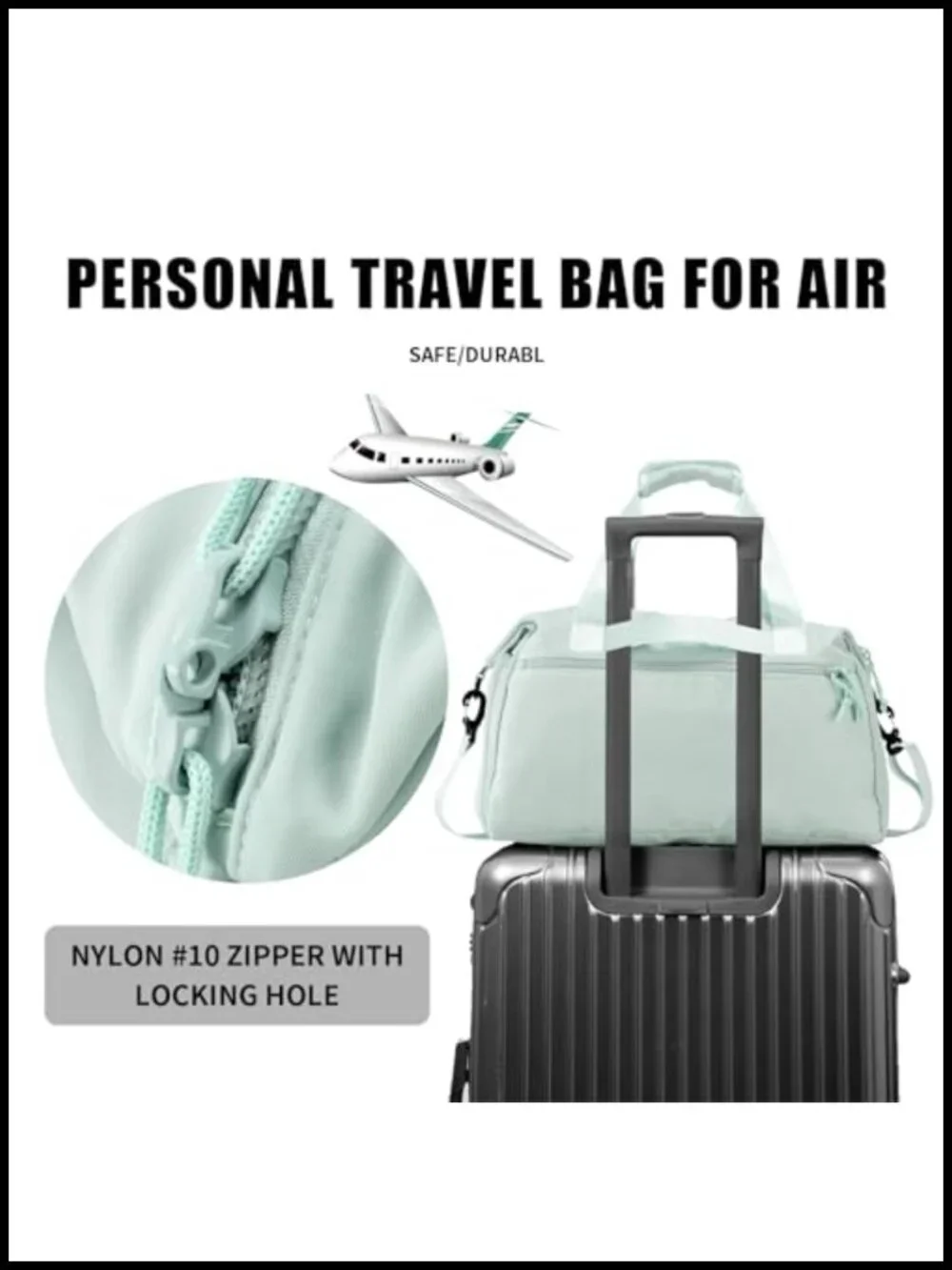 Luggage Overnight Duffel Bag with Shoe Compartment for Men Women